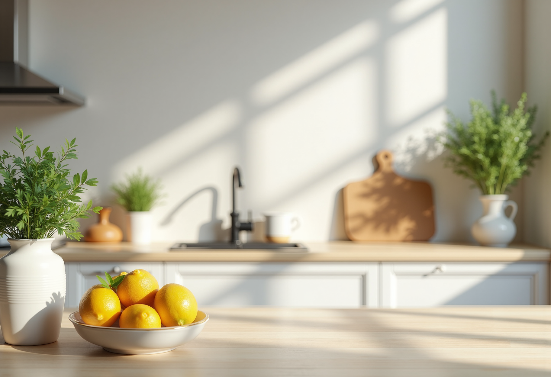 Bright styled kitchen