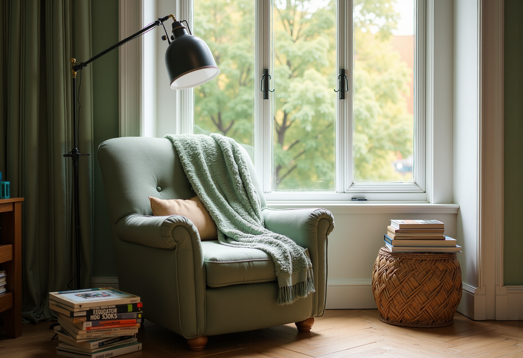 Cozy reading nook