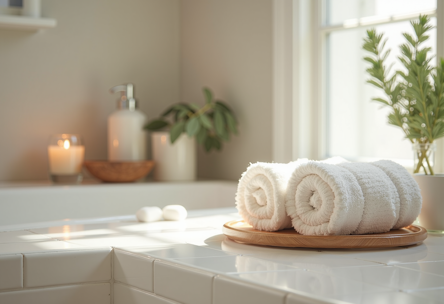 Spa-style bathroom